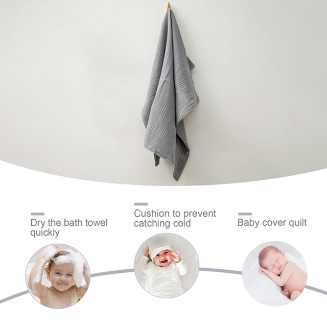 Zestaw do kąpieli dla niemowląt - ręcznik dwustronny bawełniany, drewniany wieszak, grzebień - Wianko - 15