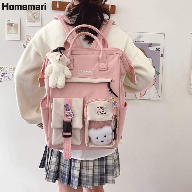 Plecak Homemari 2021 dla kobiet, wodoodporny w cukierkowych kolorach, fantazyjny, idealny do liceum dla nastoletnich dziewczyn, podróżny - Wianko - 6