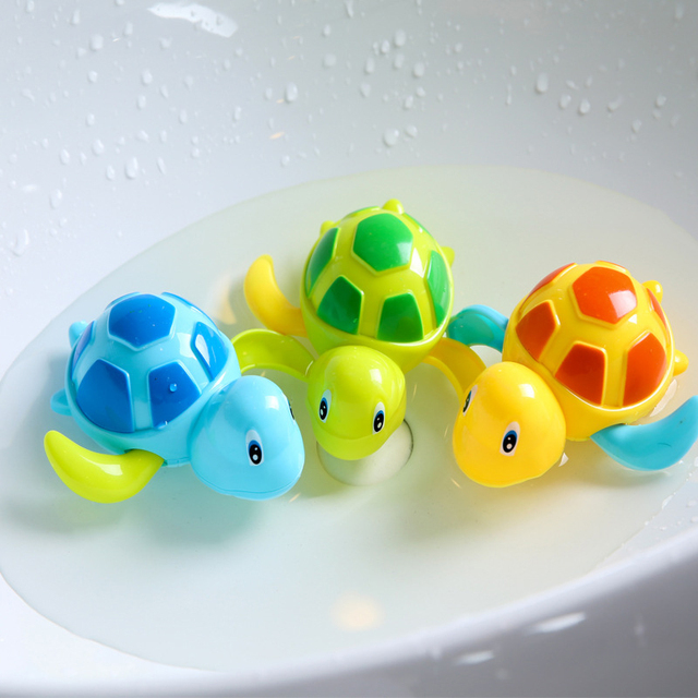 Zabawka do kąpieli dla niemowląt - Żółw na kluczyk w kształcie zwierzątka - Wianko - 4