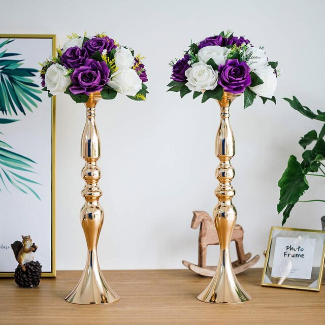 Łyszcząca kula sztucznych kwiatów o wysokości 26cm - dekoracyjne ozdoby na środek stołu lub łuk ślubny - Wianko - 11