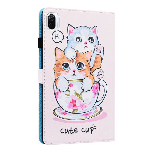 Kot kreskówka - Funda dla Xiaomi Pad 5 z funkcją stojaka - Mi Pad 5 dla dzieci - Pokrywa ochraniająca - Coque - do tabletu Xiaomi Mi Pad 5 - Wianko - 3