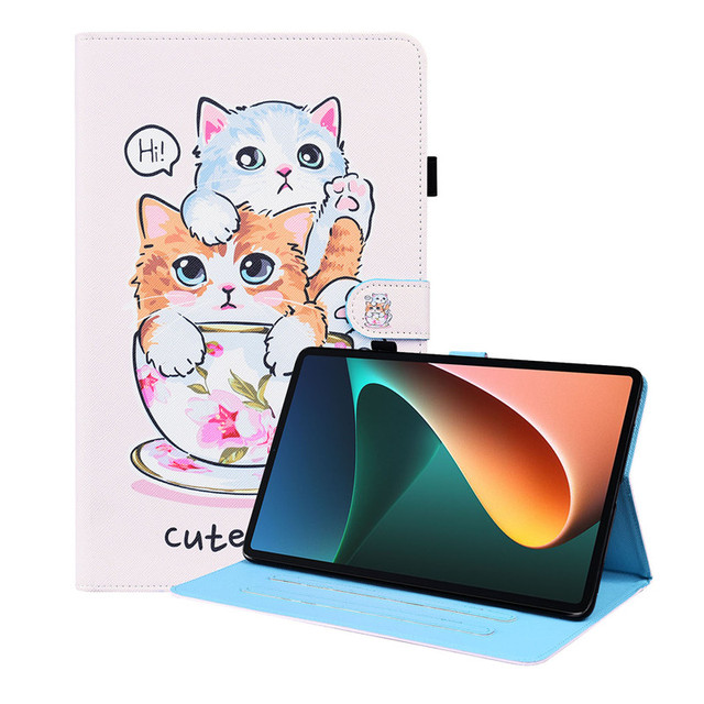 Kot kreskówka - Funda dla Xiaomi Pad 5 z funkcją stojaka - Mi Pad 5 dla dzieci - Pokrywa ochraniająca - Coque - do tabletu Xiaomi Mi Pad 5 - Wianko - 9