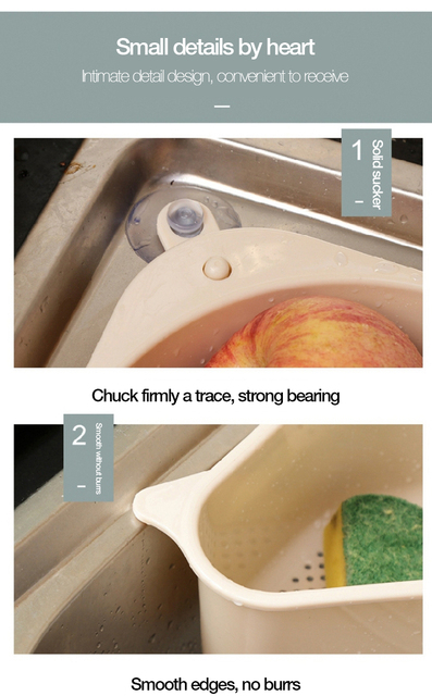 Pojemnik na zlew kuchenny - stojak wielofunkcyjny do organizacji czystej żywności i prania w kuchni - Wianko - 7