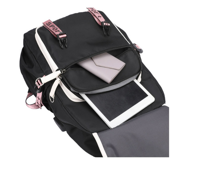 Plecak szkolny Anime Tokyo Ghoul z funkcją ładowania USB dla nastolatków z laptopem - Wianko - 13