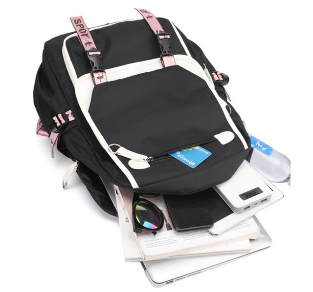 Plecak szkolny Anime Tokyo Ghoul z funkcją ładowania USB dla nastolatków z laptopem - Wianko - 10