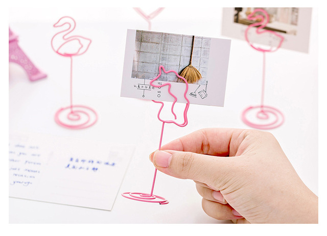 Seria 3 etui na karty i notesy Pink Girl Heart w kształcie serca - śliczne, biurowe, dekoracyjne klipy do zdjęć, wiadomości i wizytówek - Wianko - 7