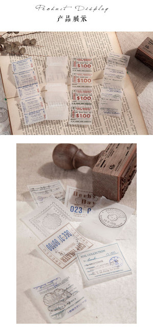 Notatnik biurowy serii Retro z 30 arkuszami, w formacie biletów, z papierowego materiału, z możliwością blaknięcia, idealny do scrapbookingu, ozdobnictwa i tworzenia pamiętników, wraz ze specjalnymi etykietami i planerem - Wianko - 15