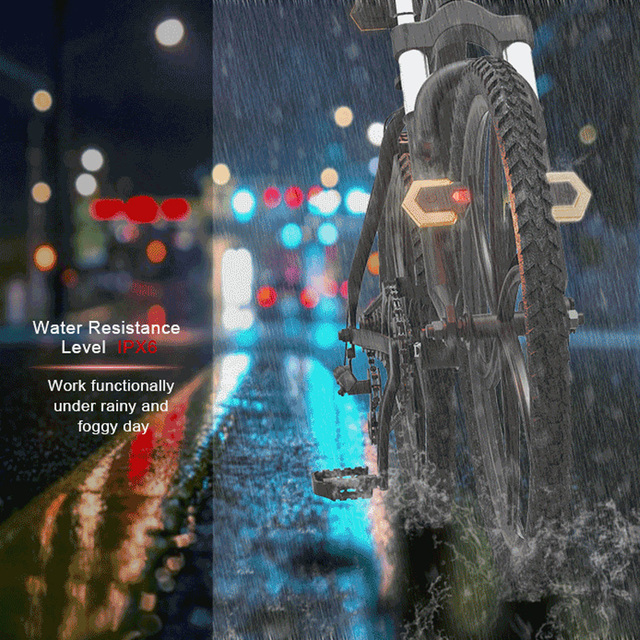 Zdalnie sterowane światła rowerowe: przednie i tylne światło kierunkowskazów, bezprzewodowe, MTB, ostrzegawcze - Wianko - 6