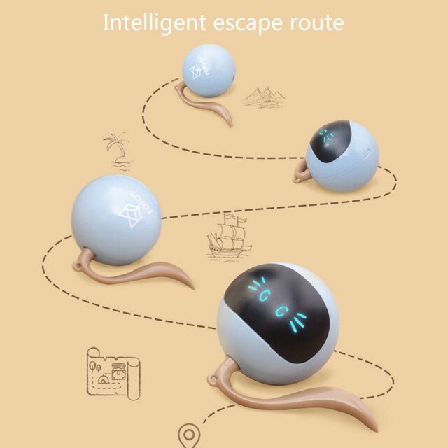 Automatyczna inteligentna interaktywna zabawka dla kota - skacząca piłeczka USB - Wianko - 2
