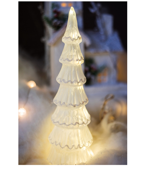 Crystal Led Light Tree - Boże Narodzenie, święty Mikołaj, Snowman, obracająca się rzeźba, zimowe dekoracje do domu na imprezę - Wianko - 18