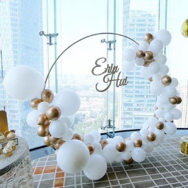 Zestaw 106 matowych, białych, złotych i metalicznych balonów garland arch na baby shower, wesele oraz urodziny - idealna dekoracja dla dzieci - Wianko - 3