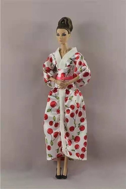 Japońskie Kimono sukienki dla lalki BJD 1/6 – długi Yukata kostium 11.5 - Wianko - 6