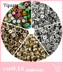 100 sztuk koralików kwadratowych z alfabetem do tworzenia biżuterii - mix liter - Spacer - Handmade DIY bransoletka - Wianko - 7