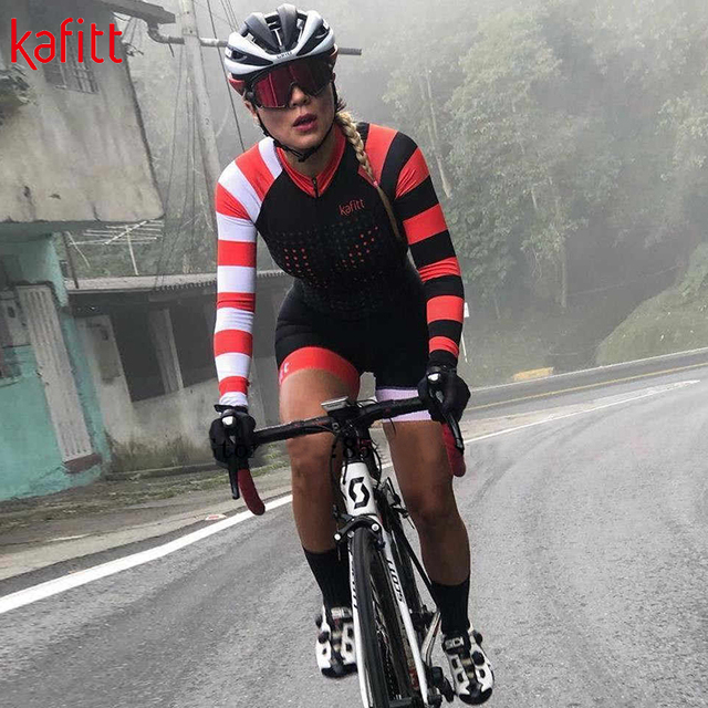 Koszulka kolarska damsko-męska długi rękaw - Macaquinho GO Triathlon, z zestawem rowerowym - Wianko - 14
