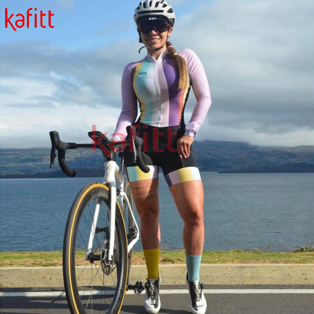 Koszulka kolarska damsko-męska długi rękaw - Macaquinho GO Triathlon, z zestawem rowerowym - Wianko - 7