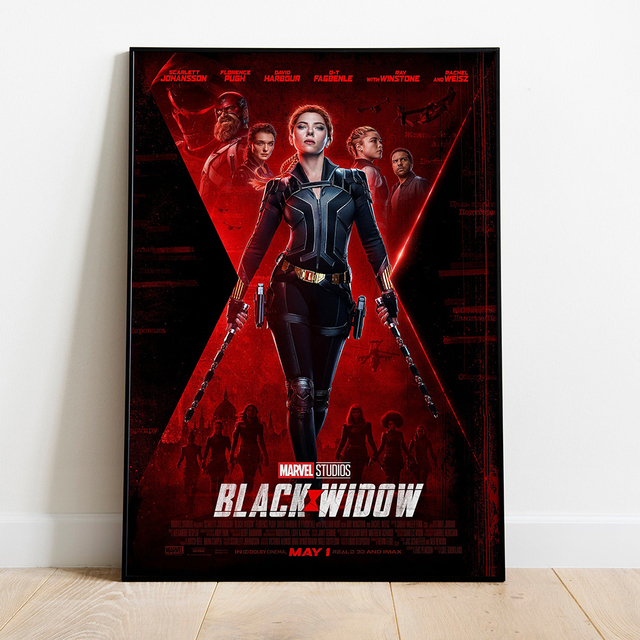 Czarna wdowa 2021 - plakat filmowy Marvel Avengers na płótnie do salonu i sypialni - Wianko - 5