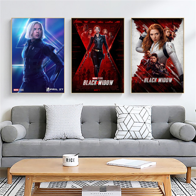 Czarna wdowa 2021 - plakat filmowy Marvel Avengers na płótnie do salonu i sypialni - Wianko - 7
