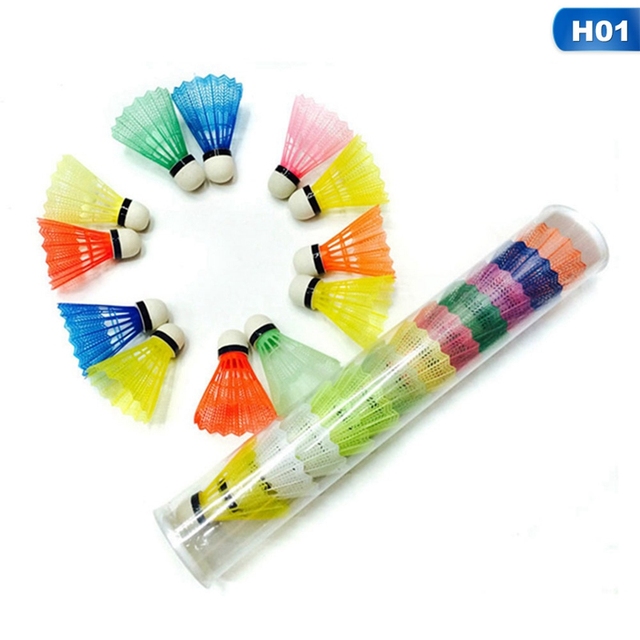 Zestaw 12 piłek do badmintona dla dzieci - piankowa głowa, plastikowa lotka, kolory losowe - Wianko - 1