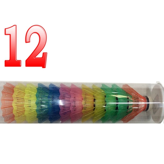 Zestaw 12 piłek do badmintona dla dzieci - piankowa głowa, plastikowa lotka, kolory losowe - Wianko - 2
