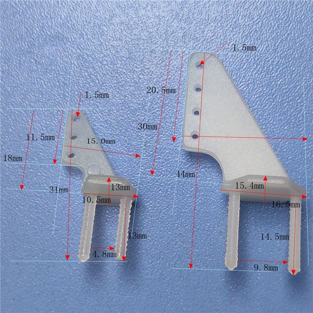 Twin Nylon do igieł i szpilek rogi, 3 otwory, 4 otwory - RC samoloty części elektryczne - samoloty pianki - akcesoria do modeli - Wianko - 2