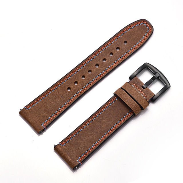 Pasek zamiennikowy 22mm do Huawei Watch GT 1/2 - brązowy skórzany pasek sportowy dla mężczyzn - Wianko - 4