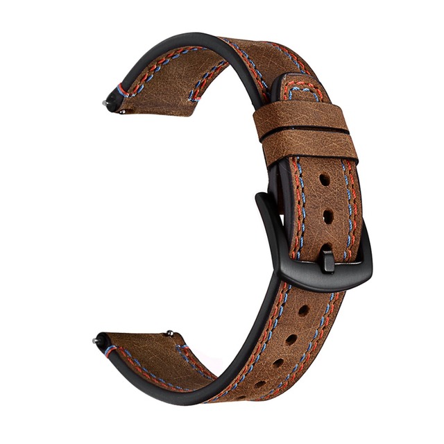 Pasek zamiennikowy 22mm do Huawei Watch GT 1/2 - brązowy skórzany pasek sportowy dla mężczyzn - Wianko - 3