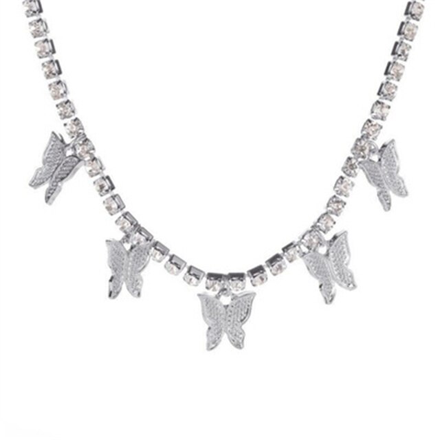 Naszyjnik w stylu vintage z motywem motyla - biżuteria dla kobiet, trend 2021 - Wianko - 6