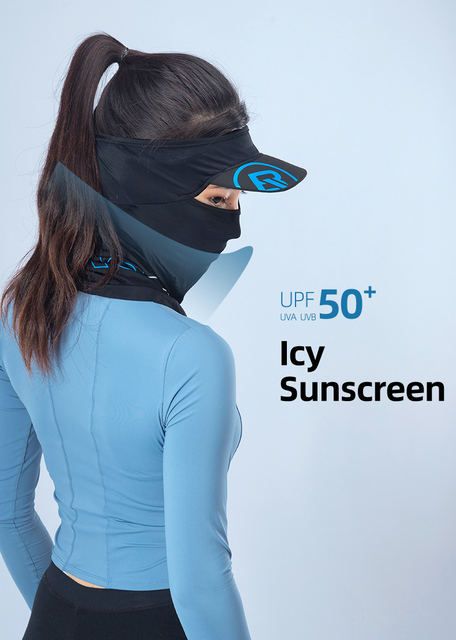 ROCKBROS Maska kolarska na twarz - oddychający pałąk absorbujący pot, odporny na UV 50+, idealny do biegania, wędkarstwa, sportów na świeżym powietrzu, w tym jazdy na rowerze i narciarstwa - Wianko - 4