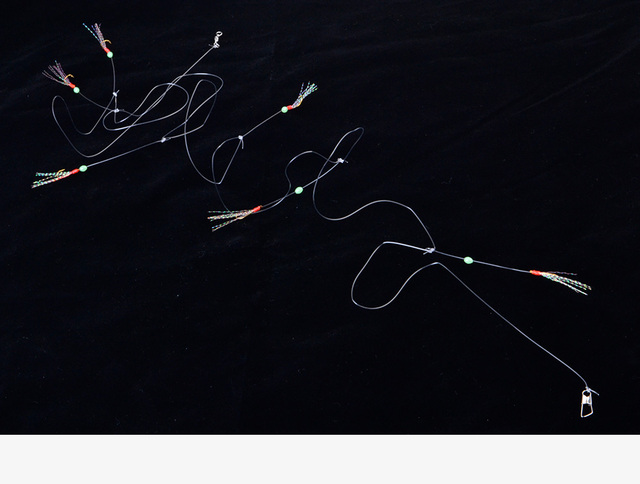Trzy paczki haczyków do przynęt słonowodnych FISH KING Luminous Barbed Sabiki Rigs Sea Fishing z miękkimi błystkami - Wianko - 10