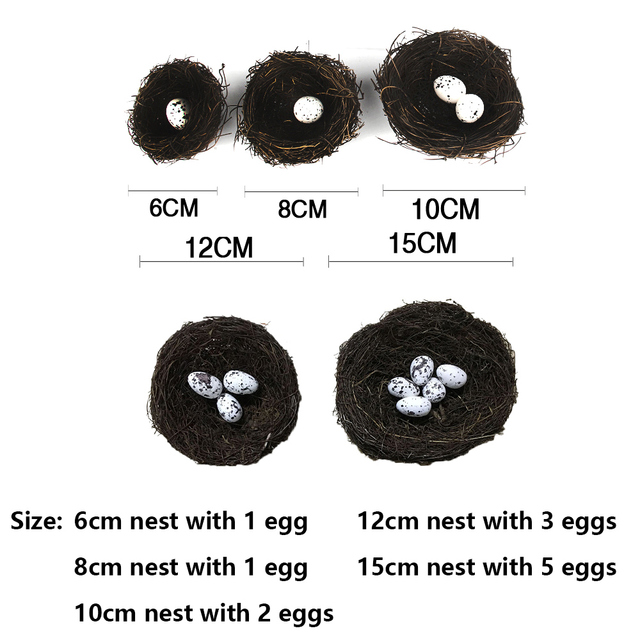 Śliczne ręcznie winorośl brązowe ptasie gniazdo domu z naturalnego tworzywa, idealne do dekoracji - różne rozmiary - Wianko - 10