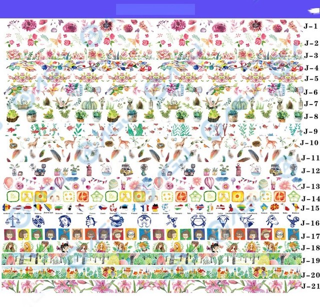 Nowa kreatywna biurowa taśma klejąca z papieru Washi 15mm * 10m - sowa rodzina, dekoracyjne naklejki - Wianko - 28