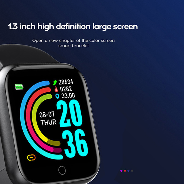 Zegarek Fitness Tracker 2 sztuki Y68 - inteligentny zegarek Bluetooth D20 cardio opaska sportowa na nadgarstek - Wianko - 10