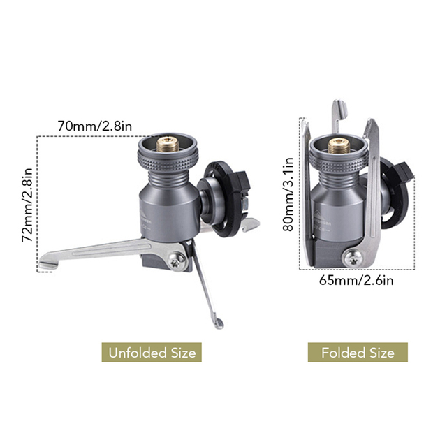 Statyw składany do zewnętrznego pieca gazowego - adapter butanowy, złącze Camping Gaz, dla lamy gazowej i turystycznego zbiornika - stojak znanego producenta - Wianko - 9