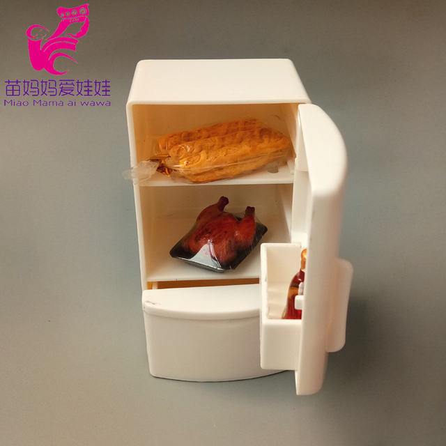 Domek dla lalek z miniaturowym jedzeniem, zabawą i meblami oraz kieszenią na akcesoria do toalety i umywalką - Wianko - 42