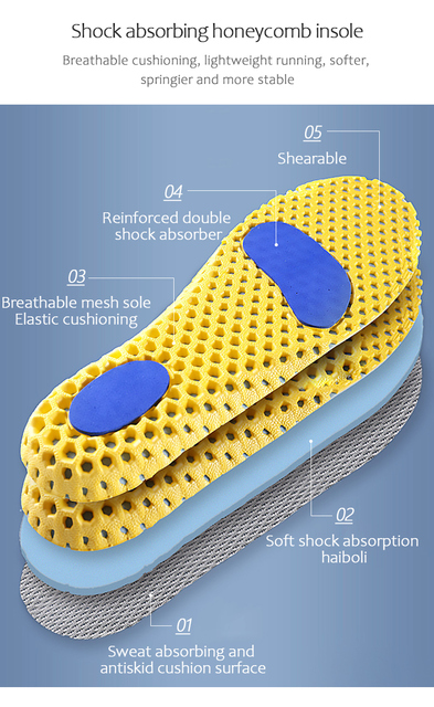 Ortopedyczne wkładki do biegania z dezodorantem i oddychającą poduszką dla kobiet i mężczyzn - Wianko - 2