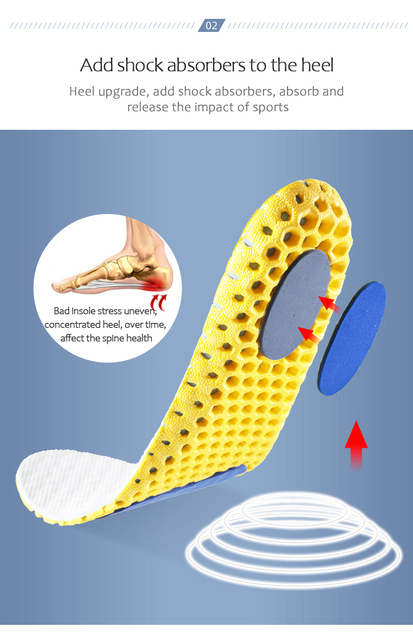 Ortopedyczne wkładki do biegania z dezodorantem i oddychającą poduszką dla kobiet i mężczyzn - Wianko - 4