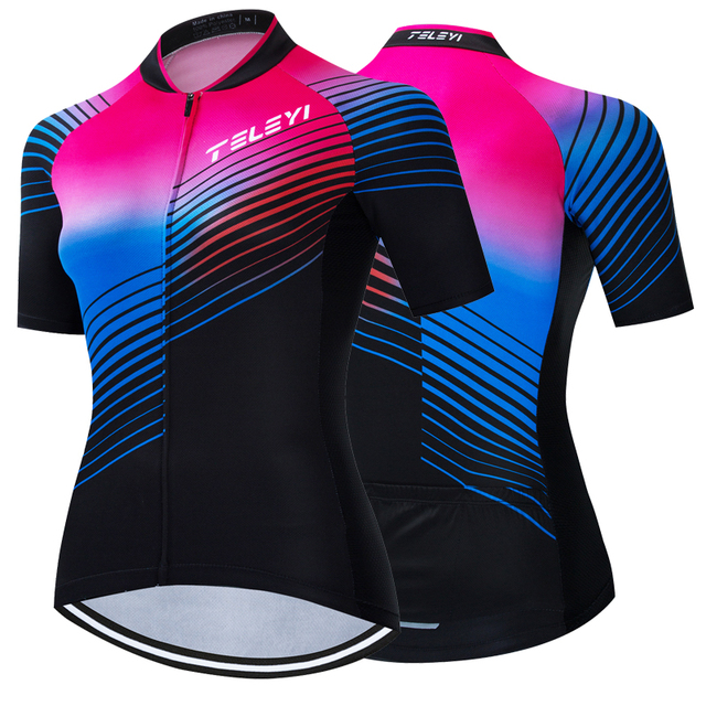 Koszulka kolarska RCC SKY 2022 damska z krótkim rękawem - oddychająca i funkcjonalna koszulka rowerowa MTB, Ropa Maillot Ciclismo - Wianko - 7