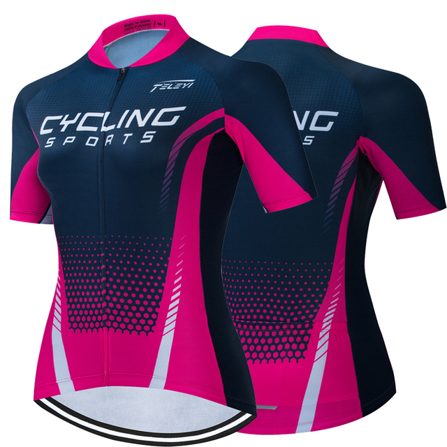 Koszulka kolarska RCC SKY 2022 damska z krótkim rękawem - oddychająca i funkcjonalna koszulka rowerowa MTB, Ropa Maillot Ciclismo - Wianko - 5