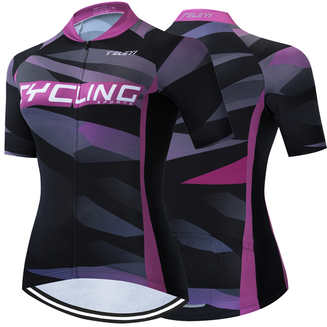 Koszulka kolarska RCC SKY 2022 damska z krótkim rękawem - oddychająca i funkcjonalna koszulka rowerowa MTB, Ropa Maillot Ciclismo - Wianko - 2