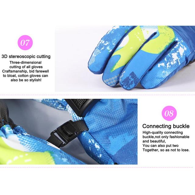 Rękawice narciarskie softshell PU skóra antypoślizgowa dotykowy ekran wodoodporne ciepłe rękawice na śnieg polarowe - Wianko - 7