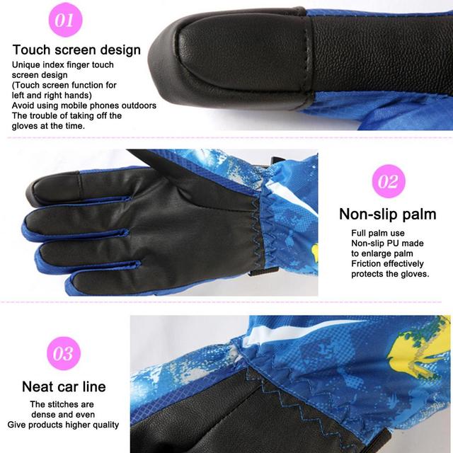 Rękawice narciarskie softshell PU skóra antypoślizgowa dotykowy ekran wodoodporne ciepłe rękawice na śnieg polarowe - Wianko - 5