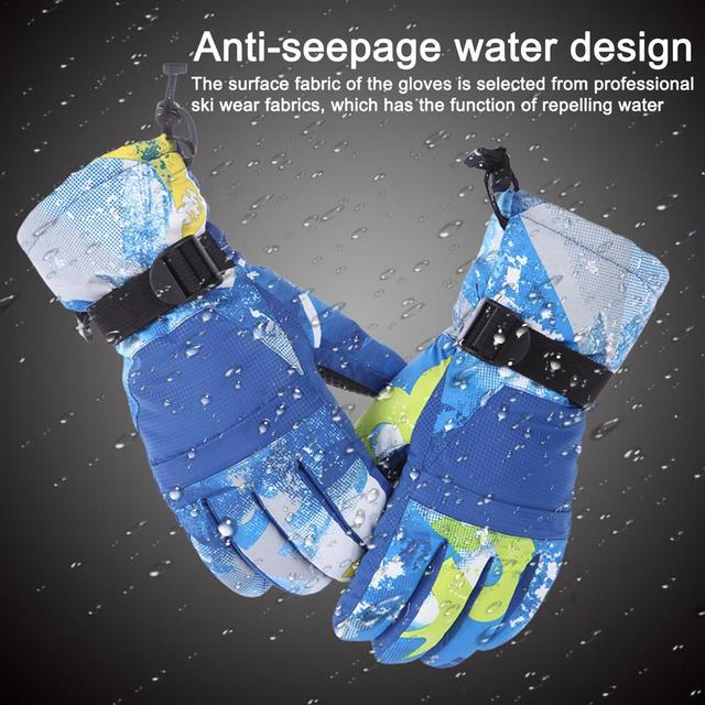 Rękawice narciarskie softshell PU skóra antypoślizgowa dotykowy ekran wodoodporne ciepłe rękawice na śnieg polarowe - Wianko - 2