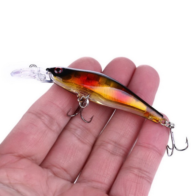 Woblery wędkarskie 1pc Minnow - 80mm, 6.3g, 8 dostępnych kolorów, wysoka jakość, ze sztucznymi przynętami i haczykami Treble - Wianko - 4