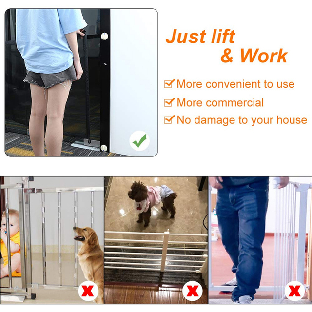 Składane ogrodzenie dla psa z bramą bezpieczeństwa i izolacją oraz barierka zabezpieczająca dla dzieci - akcesoria dla psów - Wianko - 7
