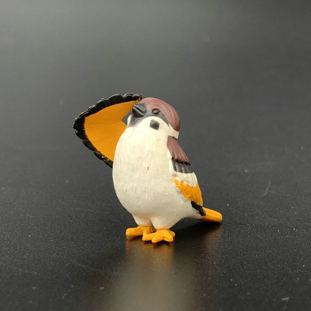 Figurka Gashapon ptaki Parrot Sparrow - piękna ozdoba na biurko - Wianko - 2