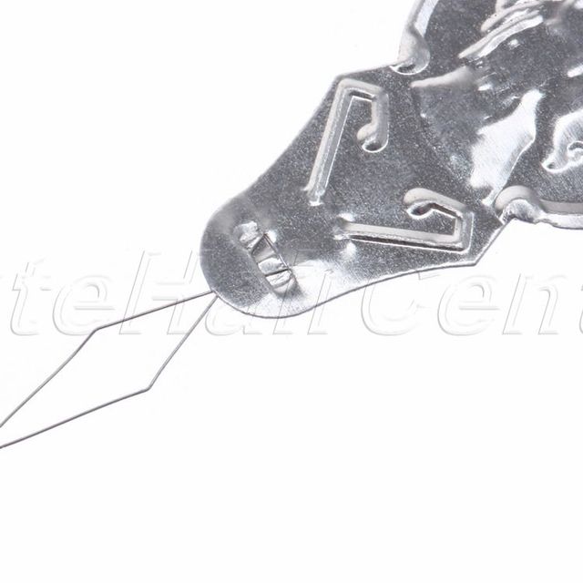 Hicello 50 sztuk drut łukowy nawlekacz igły Stitch wbijak na rękę/maszyna do szycia - narzędzia DIY srebrny Tone - stop aluminium - Wianko - 5