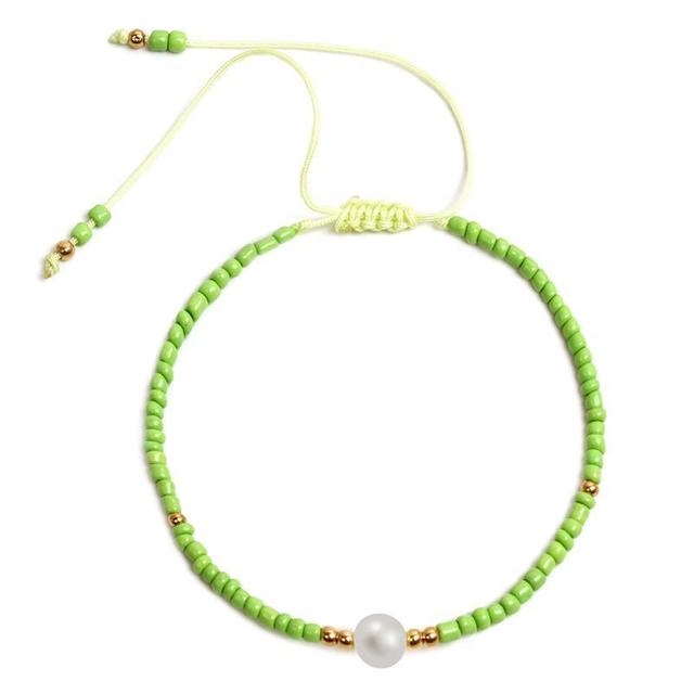 Bransoletka biżuteryjna z koralikami boho style faux pearl pendant charm bracelet - Wianko - 9