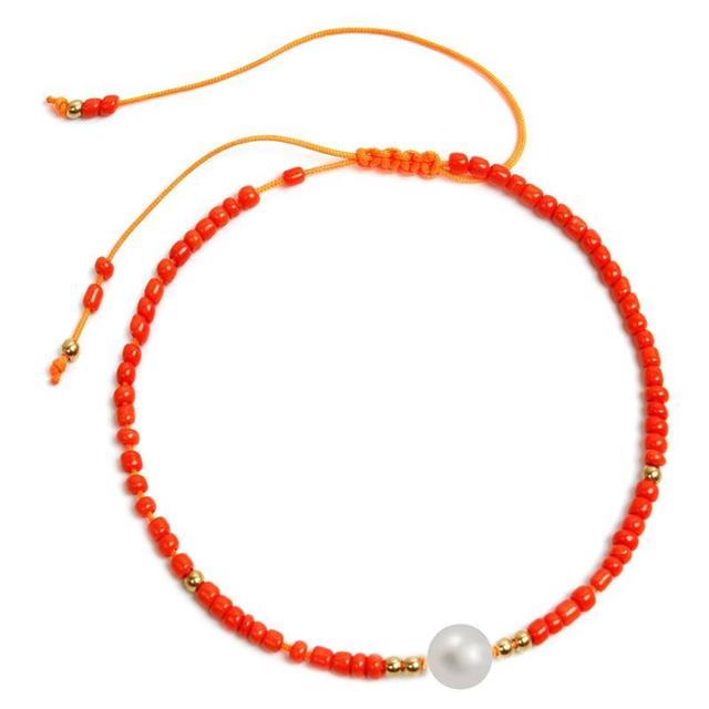 Bransoletka biżuteryjna z koralikami boho style faux pearl pendant charm bracelet - Wianko - 12