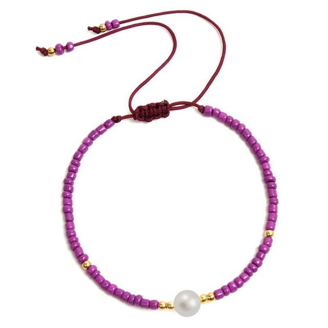 Bransoletka biżuteryjna z koralikami boho style faux pearl pendant charm bracelet - Wianko - 13