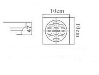 Mosiądz matowy czarny kwadratowy odpływ podłogowy złoty/nikiel prysznicowy DR087 - Wianko - 1